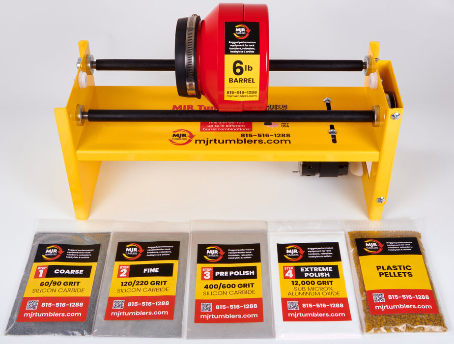 Rock Tumblers with Grit Kits - Large Base - 18 Different Combinations Available!