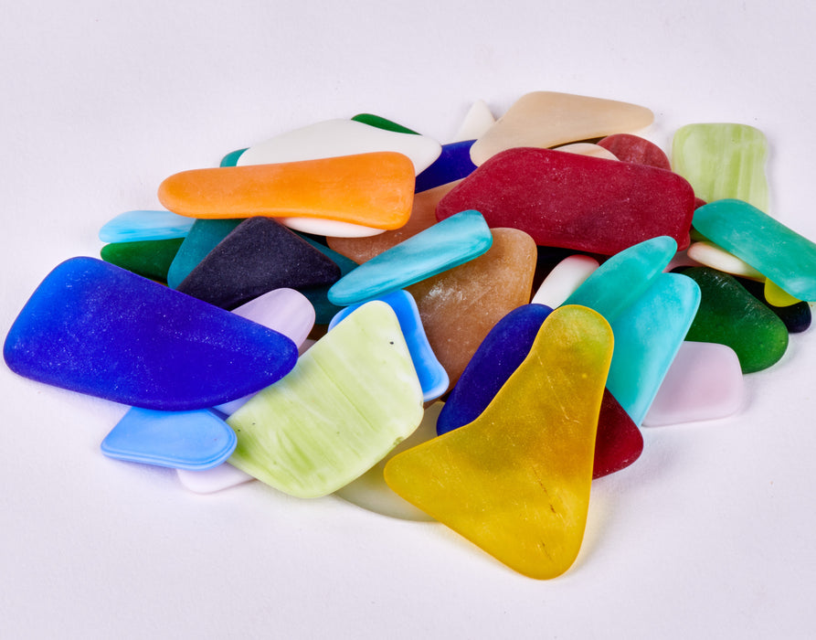 Single Barrel Beach Sea Glass Tumbler with Free Polishing Grit
