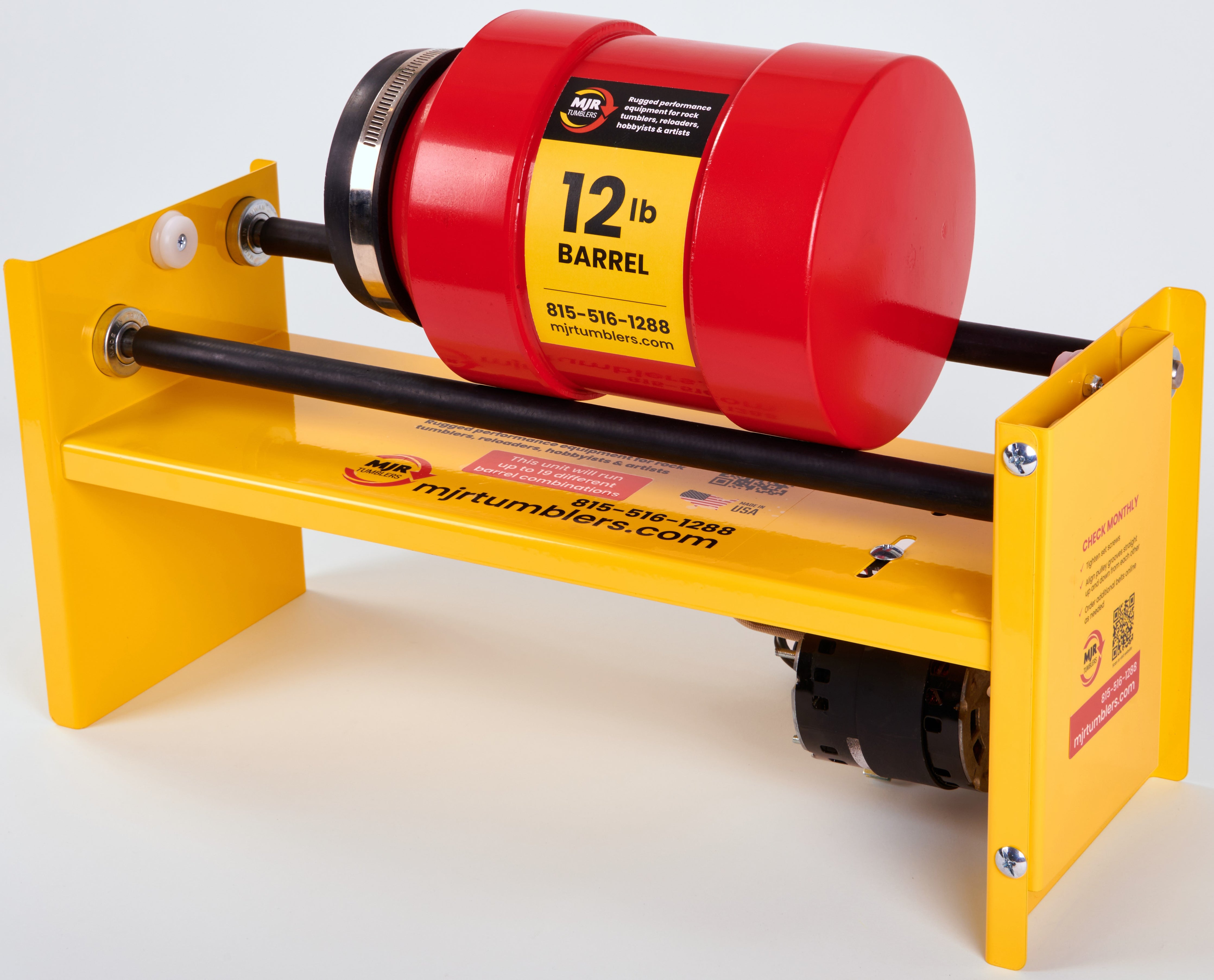 Single Barrel Rock Tumbler, FREE SHIPPING! Made in the USA MJR TUMBLERS